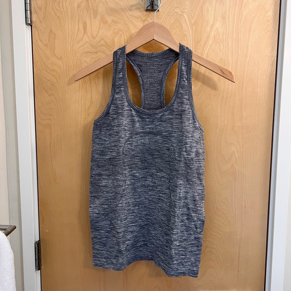 Grey Lululemon racer back. Size 6. Athletic wear.